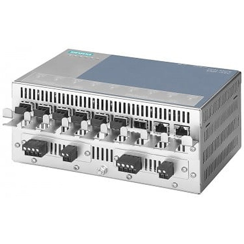 SCALANCE X307-2EEC; managed IE switch, compact; 5x 10/100 Mbit/s RJ45, 2x 10/100/1000 Mbit/s RJ45, 2x 100 Mbit/s LC FO ports; LED diagnostics; error signaling contact; select/set pushbutton; PROFINET IO device; network management; integrated redundancy manager; office features (RSTP, VLAN, IGMP,..); C-plug in scope of supply; 100-240 V AC/DC red. power supply unit; conformal coating.