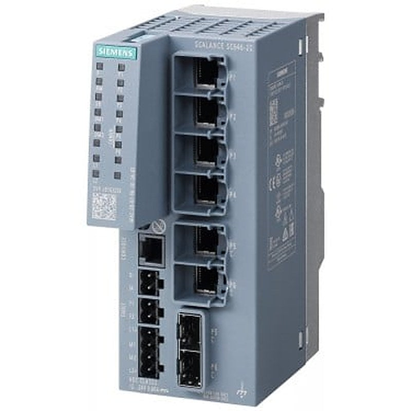 SCALANCE SC646-2C Industrial Security Appliance; For protection of devices and networks in discrete manufacturing and the process industry for protection of the industrial communication with firewall and VPN; Further functions: address conversion (NAT/NAPT); Connection to SINEMA RC; 4x ports electrical 10/100/1000 Mbit/s RJ45 and 2x combo port electrical or optical; 10/100/1000 Mbit/s RJ45 or 100 Mbit/s SFP or 1000 Mbit/s SFP.