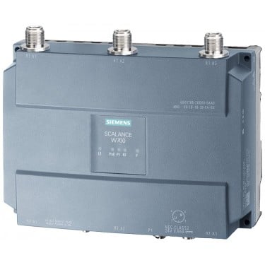 product announced for discontinuation; IWLAN Access Point, SCALANCE W788-1 M12, 1 radio, 3 N-CON antenna port, iFeatures support via KEY-PLUG, IEEE 802.11a/b/g/h/n, 2.4/5GHz, gross 450 Mbps per radio, 1x M12 max. 1 Gbps, PoE, redundant 24 V DC,M12 A-coded IP65, -20..+60 °C, plug slot, WPA2/802.11i/e, observe national approvals! cert ID: RAPN-W1-M12-E3, includes: MPCIE-R1-ABGN-U3, scope of delivery: manuals on CD-ROM, German/English, M12 sealing caps, only for operation in the USA.