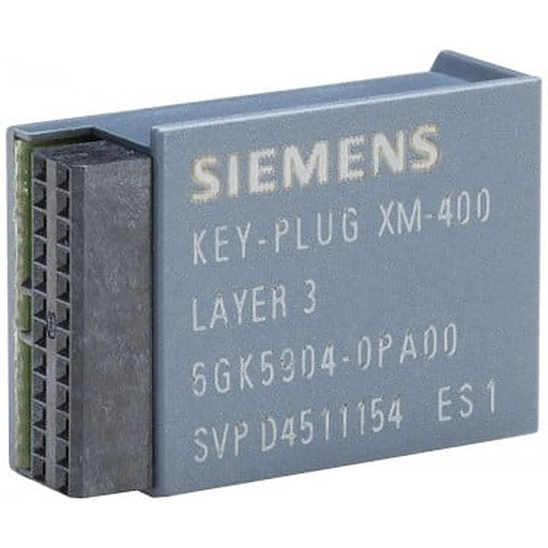 KEY-PLUG XM-400, removable data storage medium for activating Layer 3 features for SCALANCE XM-400 and for simple device replacement in case of fault, and for Recording of configuration data.