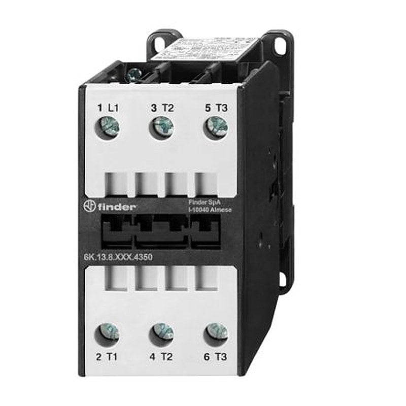 Finder 6K Contactor, 110V Coil, 3-Pole, 50 A, 22 kW 110V, 3 NO, 400V ac