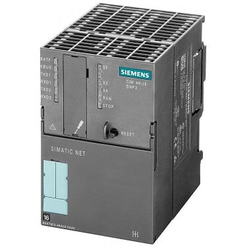 TIM 4R-IE DNP3 communications module for SIMATIC S7-300, S7-400, PC; with two RS232/RS485 Interfaces for DNP3- Communication via standard WAN networks and two RJ45 interfaces for DNP3 communication via IP-based networks (WAN or LAN).