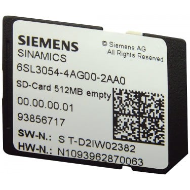 SINAMICS G120 SD card 512 MB including licensing (Certificate of License) V4.6