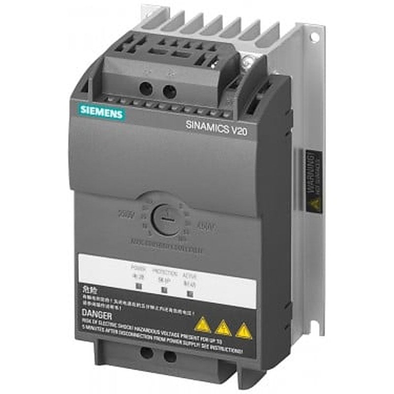 SINAMICS V20 brake module 380 V-480 V 3AC/200 V - 240 V Duty cycle from 5% to 100% Size: 90x150x88 (WxHxD)