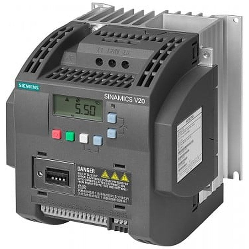 200-240 V 1-phase AC -10/+10 rated power 1.5 kW with 150% overload for 60 s integrated filter C2 I/O: 4 DI, 2 DO, 2 AI, 1 AO fieldbus: USS/MODBUS RTU with built-in BOP degree of protection IP20/UL open size: B 140x160x165 (WxHxD)