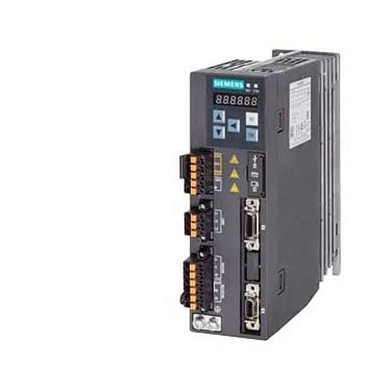 SINAMICS V90, with PROFINET input voltage: 200-240 V 1/3-phase AC -15%/+10% 2.5/1.5 A 45-66 output voltage: 0 – input voltage 1.2 A 0-330 Hz motor: 0.1 kW degree of protection: IP20 size B, 55x170x170 (WxHxD)