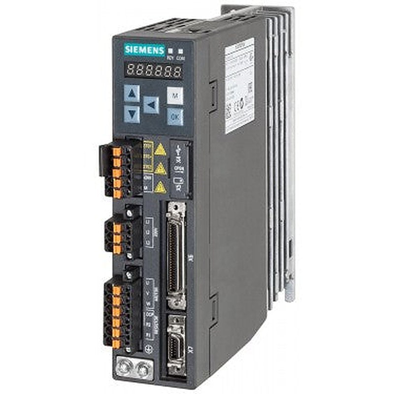 SINAMICS V90 input voltage: 200-240 V 1/3-phase AC -15%/+10% 3.0/1.8 A 45-66 output voltage: 0 – input voltage 1.4 A 0-330 Hz motor: 0.2 kW degree of protection: IP20 frame size A, 45x170x170 (WxHxD)
