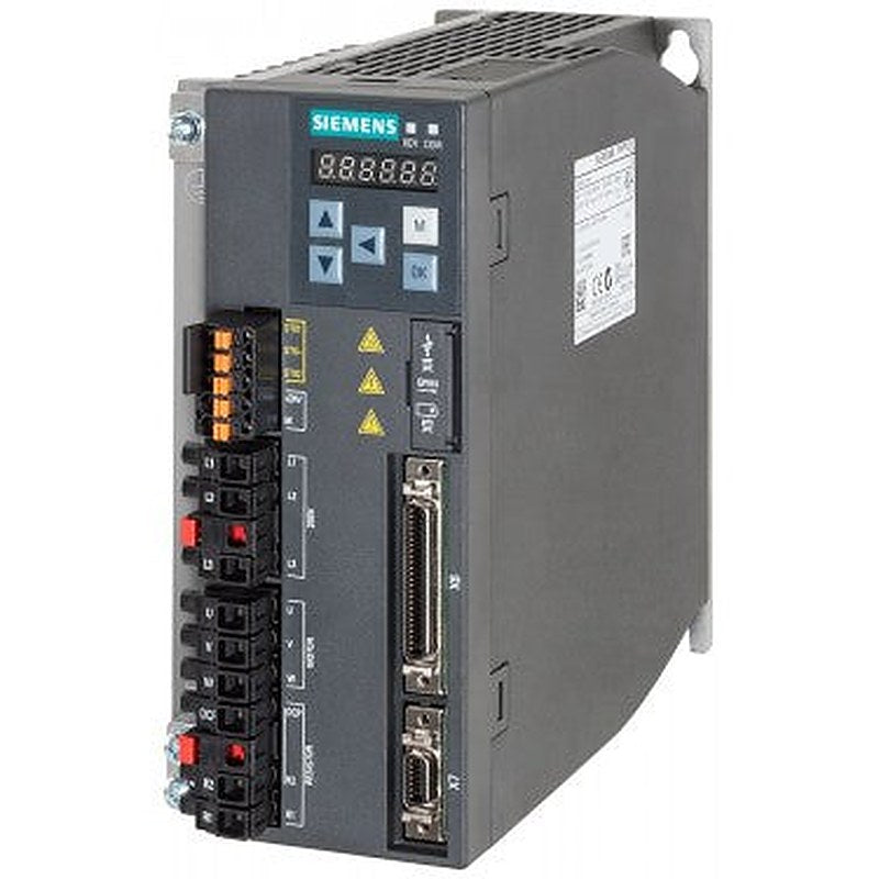 SINAMICS V90 Input voltage: 200-240 V 3-P -15%/+10% 7.0 A 45-66 Hz Output voltage: 0 – Input 6.3 A 0-330 Hz Motor: 1 kW Degree of protection: IP20 Size D, 95x170x195 (WxHxD)