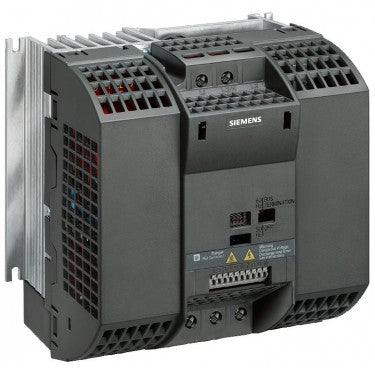 SINAMICS G110-CPM110 AC Drive, with integrated filter A 200-240 V 1 AC+10/-10% 47-63 Hz RS-485 interface (USS protocol) CT: 2.2 kW; VT: 2.2 kW CT overload: 150% 60 s 181x 184x 152 (HxWxD) degree of protection IP20 ambient temperature -10+50 °C without BOP without analog input