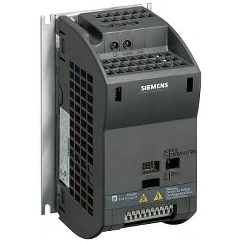 SINAMICS G110-CPM110 AC Drive, with integrated filter B 200-240 V 1 AC+10/-10% 47-63 Hz RS-485 interface (USS protocol) CT: 0.37 kW; VT: 0.37 kW CT overload: 150% 60 s 150x 90x 101 (HxWxD) IP20; with flat heat sink; only for cooling plate installation ambient temperature -10+50 °C without BOP without analog input