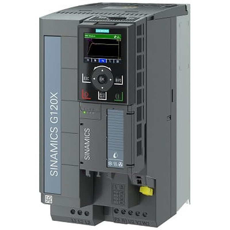 SINAMICS G120X Rated power: 11 kW At 110% 60s, 100% 240 s Radio interference suppression filter for category C2 380-480 V 3 AC +10/-20% 47-63 Hz Ambient temperature -20 to +45 °C Size: FSC Degree of protection IP20 / UL open type painting 3C2 without operator panel with IO expansions Fieldbus integrated: MODBUS RTU, BACnet MS/TP,USS