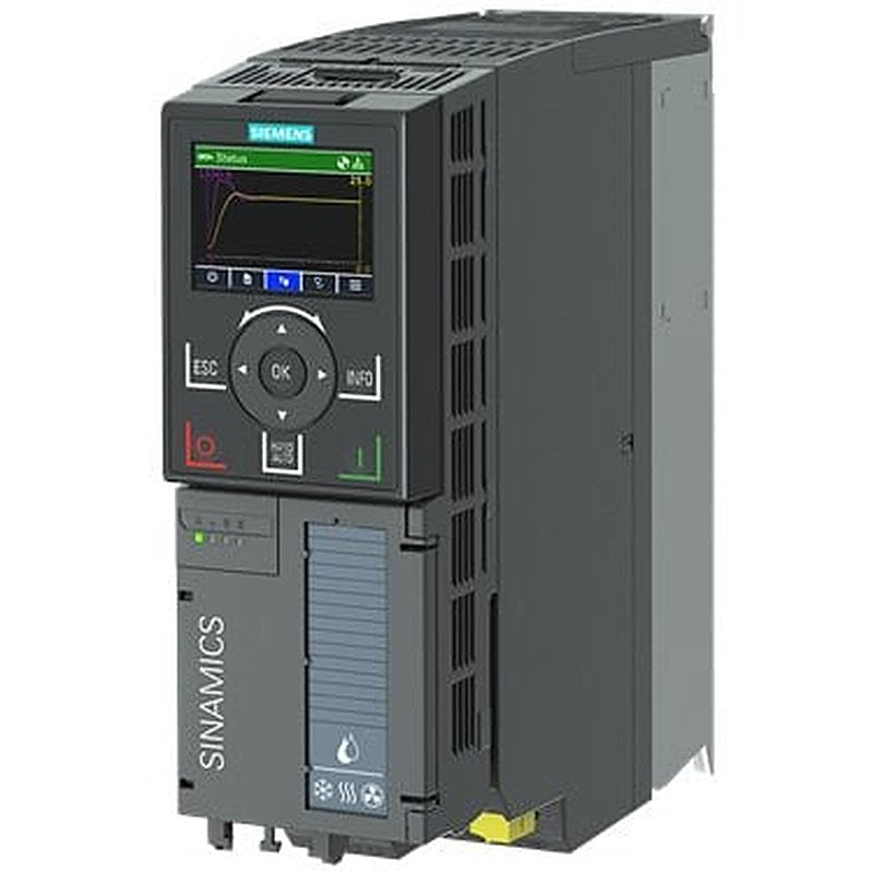 SINAMICS G120X Rated power: 3 kW At 110% 60s, 100% 240 s Radio interference suppression filter for category C2 380-480 V 3 AC +10/-20% 47-63 Hz Ambient temperature -20 to +45 °C Size: FSA Degree of protection IP20 / UL open type painting 3C2 with Basic Operator Panel with IO expansions Fieldbus integrated: PROFIBUS DP