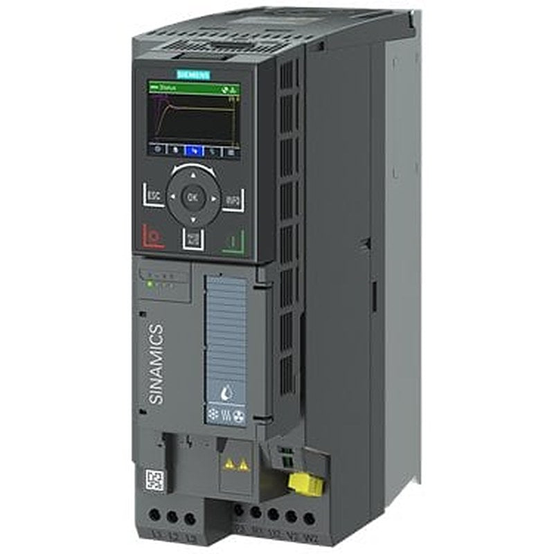 SINAMICS G120X Rated power: 4 kW At 110% 60s, 100% 240 s Radio interference suppression filter for category C2 380-480 V 3 AC +10/-20% 47-63 Hz Ambient temperature -20 to +45 °C Size: FSB Degree of protection IP20 / UL open type painting 3C2 with Basic Operator Panel Without IO expansion Fieldbus integrated: MODBUS RTU, BACnet MS/TP,USS
