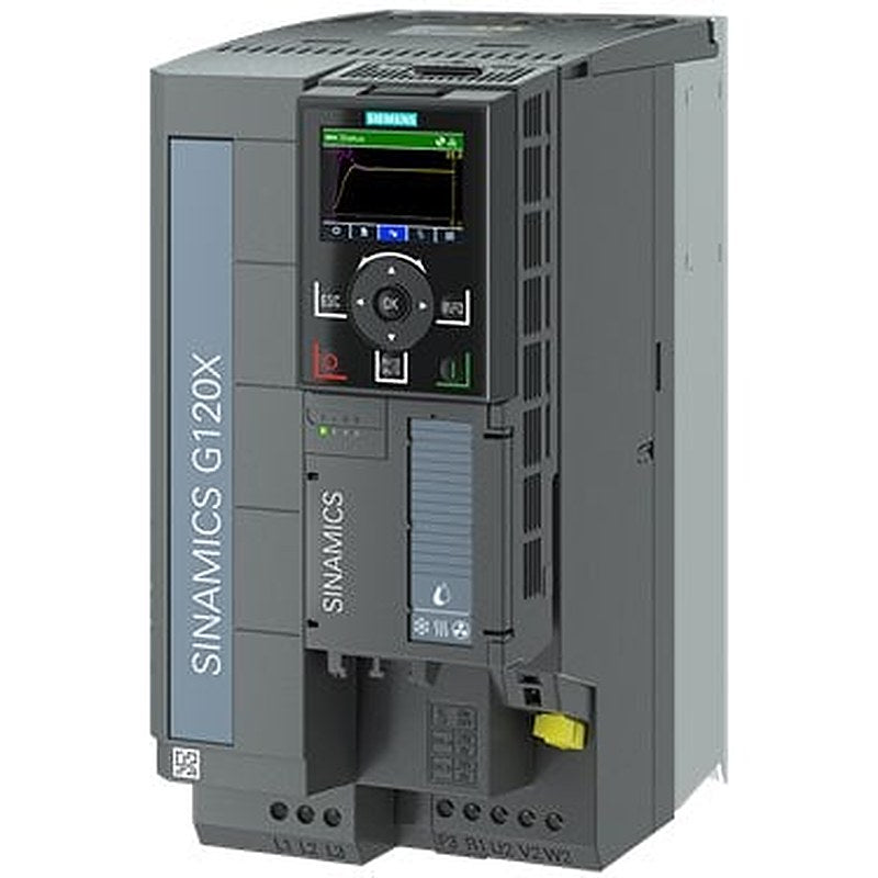 SINAMICS G120X Rated power: 11 kW At 110% 60s, 100% 240 s Radio interference suppression filter for category C2 380-480 V 3 AC +10/-20% 47-63 Hz Ambient temperature -20 to +45 °C Size: FSC Degree of protection IP20 / UL open type painting 3C2 with Basic Operator Panel Without IO expansion Fieldbus integrated: MODBUS RTU, BACnet MS/TP,USS