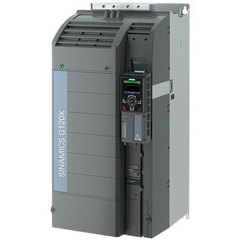 SINAMICS G120X Rated power: 90 kW At 110% 60s, 100% 240 s Unfiltered 380-480 V 3 AC +10/-20% 47-63 Hz Ambient temperature -20 to +45 °C Size: FSF Degree of protection IP20 / UL open type painting 3C2 with Basic Operator Panel with IO expansions Fieldbus integrated: PROFIBUS DP