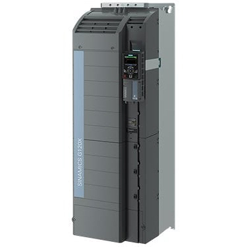 SINAMICS G120X Rated power: 160 kW At 110% 60s, 100% 240 s Radio interference suppression filter for category C2 380-480 V 3 AC +10/-20% 47-63 Hz Ambient temperature -20 to +45 °C Size: FSG Degree of protection IP20 / UL open type painting 3C2 with Basic Operator Panel with IO expansions Fieldbus integrated: MODBUS RTU, BACnet MS/TP,USS