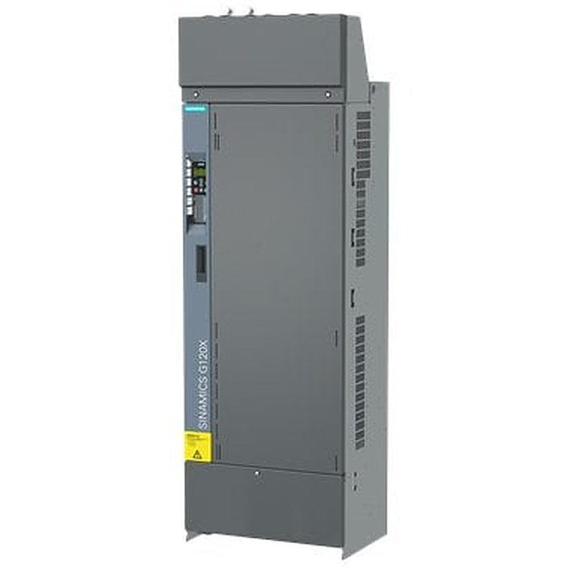 SINAMICS G120X Rated power: 315 kW at  135% 3 sec or 110% 60 sec, 100% 240 sec; RFI suppression filter  For category C3 3AC380-480V+10/-20% 47-63Hz Ambient temperature 0 to +45 °C Size: FSH Degree of protection IP20 / UL open type With Basic Operator Panel Without IO expansion Integrated fieldbus: MODBUS RTU, BACnet MS/TP,USS