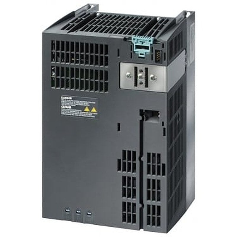SINAMICS G120 PM240 Power Module unfiltered with integrated braking chopper 380-480 V 3 AC +10/-10% 47-63 Hz power high overload: 5.5 kW at 200% 3 s,150% 57 s,100% 240 s ambient temperature -10 to +50 °C power low overload: 7.5 kW at 150% 3 s,110% 57 s,100% 240 s ambient temperature -10 to +40 °C 334 x 189 x 185 (HxWxD), FSC degree of protection IP20 without Control Unit and BOP