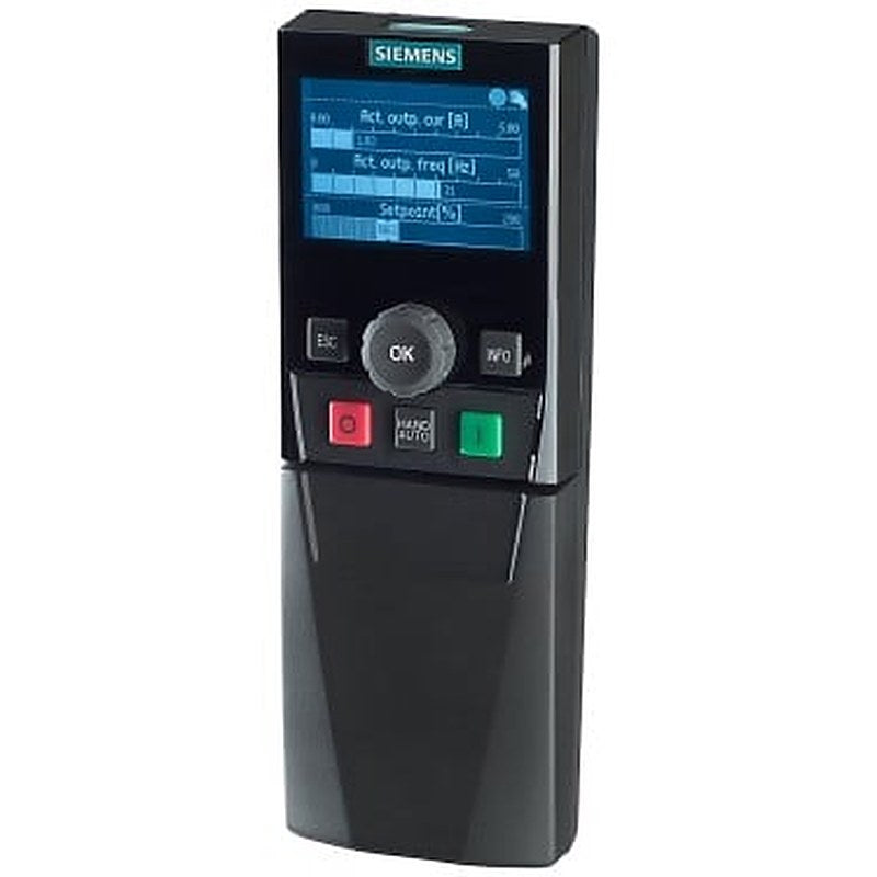 Handheld unit for Intelligent Operator Panel IOP for SINAMICS G120, G120P G110M, G110D, G120D, G120C S110, ET 200S FC, ET 200pro FC, ET 200pro FC-2 includes IOP, handheld housing Power supply (international) Rechargeable batteries (4xAO) RS232 connecting cable (3 m) and USB cable (1 m)