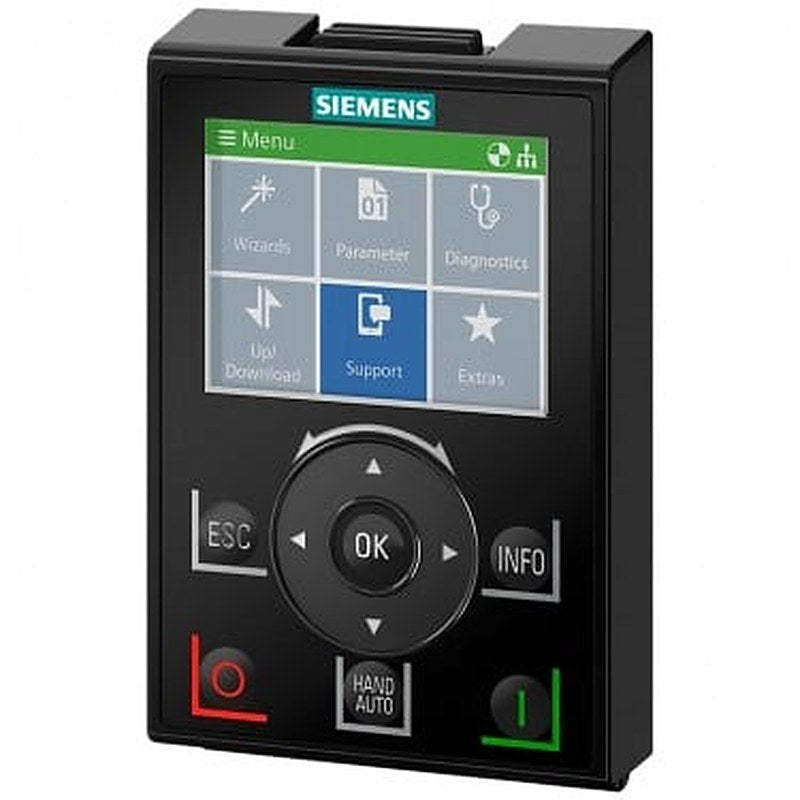 SINAMICS G Intelligent Operator Panel IOP-2 for SINAMICS G120, G120P G110M, G110D, G120D, G120C ET 200PRO FC-2 Language settings: German, English, French Italian, Spanish Portuguese, Dutch Swedish, Russian Czech, Polish Turkish, Finnish Chinese (simplified) Environmental class during operation: Harmful chemical substances, Class 3C3 according to IEC 60721-3-3: 2002