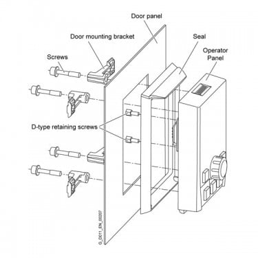 SINAMICS G120 door mounting kit IP55/ UL Type 12 for Intelligent Operator Panel IOP (IP54), IOP-2 (IP55) and Basic Operator Panel BOP-2 (IP55); contains seal fixing accessories and connecting cable (5 m)