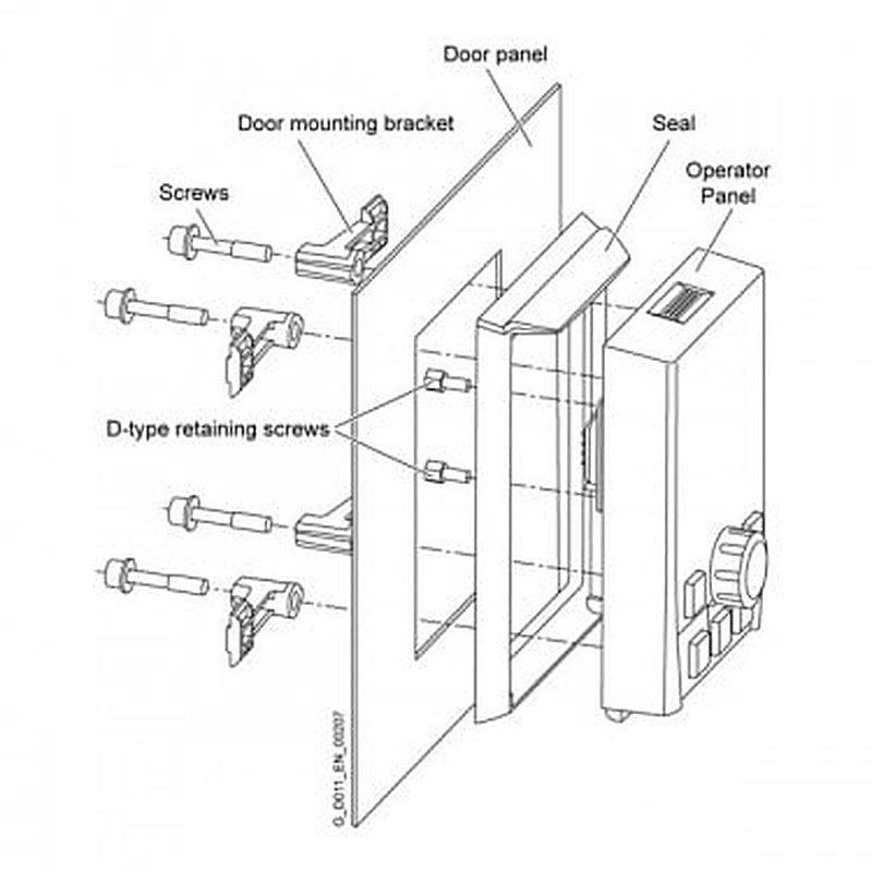 SINAMICS G120 door mounting kit IP55/ UL Type 12 for Intelligent Operator Panel IOP (IP54), IOP-2 (IP55) and Basic Operator Panel BOP-2 (IP55); contains seal fixing accessories and connecting cable (5 m)