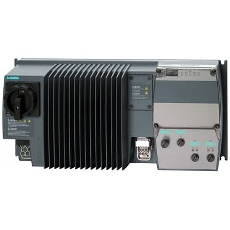 Sinamics G110D VDL BUNDLE, with REPAIR Switch with OPERATOR Panel with BUILT IN CL. A FILTER with BULT IN BRAKING CHOPPER with AS-INTERFACE BUS Interface 3AC380-500V +10/-10% 47-63HZ OUTPUT HIGH OVERLOAD: 1,5KW FOR 200% 3S,150% 60S,100% 300S AMBIENT TEMP -10 TO +40 DEG C 210 X 450 X 145 (HXWXD), FSA Protection IP65