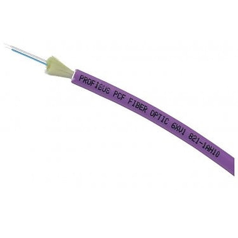 PROFIBUS PCF Fiber Optic, with 4 PCF Simplex connectors, length 300 m.