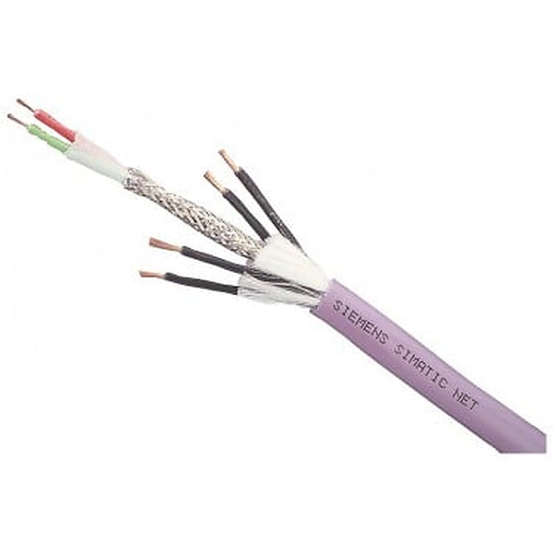 PROFIBUS ECOFAST Hybrid Cable GP, 2xCu 0.64 mm, 4x Cu 1.5 mm2, cable pre-assembled with ECOFAST plug and socket, trailable, length 25 m.
