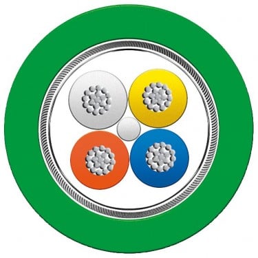 Industrial Ethernet TP Torsion Cable, 2x2 (PROFINET Type C), TP installation cable, 4-core, for use in highly flexible applications (torsion), sold by the meter, max. delivery unit 1000 m, minimum order quantity 20 m.