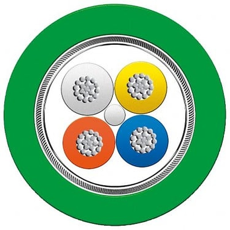 Industrial Ethernet TP Torsion Cable, 2x2 (PROFINET Type C), TP installation cable, 4-core, for use in highly flexible applications (torsion), sold by the meter, max. delivery unit 1000 m, minimum order quantity 20 m.