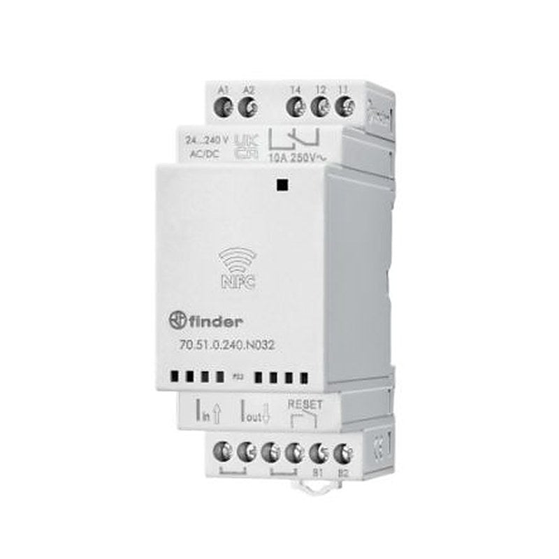 Finder NFC Monitoring Relay, 1 Phase, SPDT-CO, DIN Rail, 50mA to 16A, 24 V dc, 240V ac
