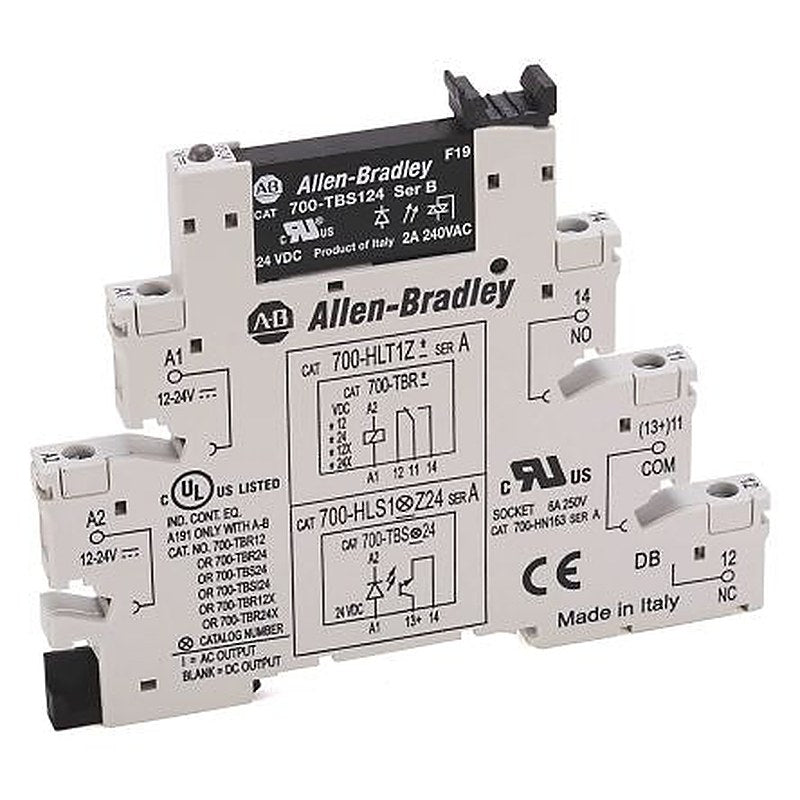 Allen Bradley 700-HLS Series Interface Relay Module, DIN Rail, 24V dc Coil