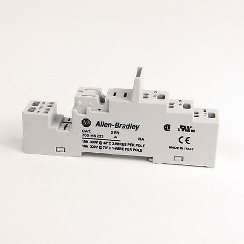 Allen Bradley 700-HN 5 Way 300V DIN Rail Relay Socket, for use with 700-HK Slim Line Relay
