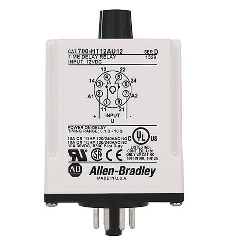 Allen Bradley 700-HT Series Socket Timer Relay, 2-Contact, 120 V ac 120V ac, 1-Function, DPDT Switch Configuration