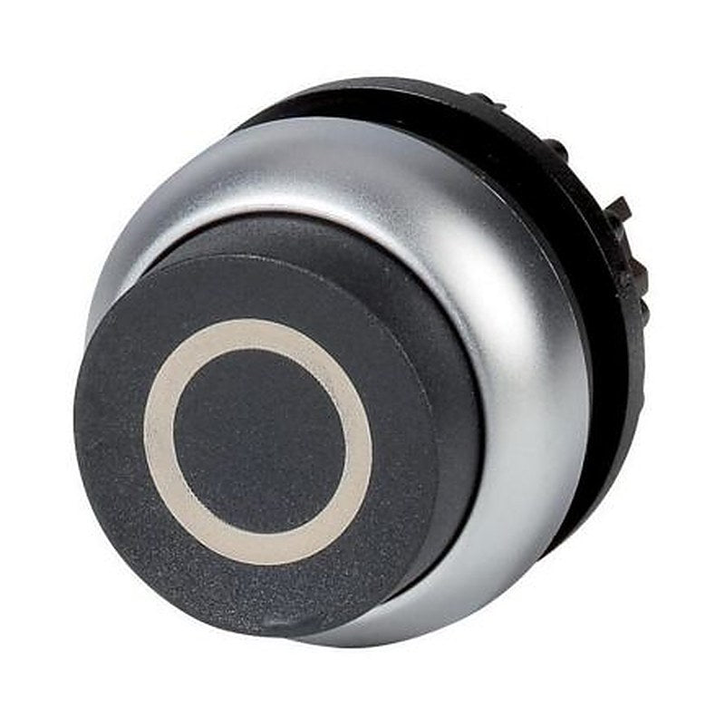 Eaton M22 Series Black Maintained Push Button Head, 22 mm Cutout, IP69K