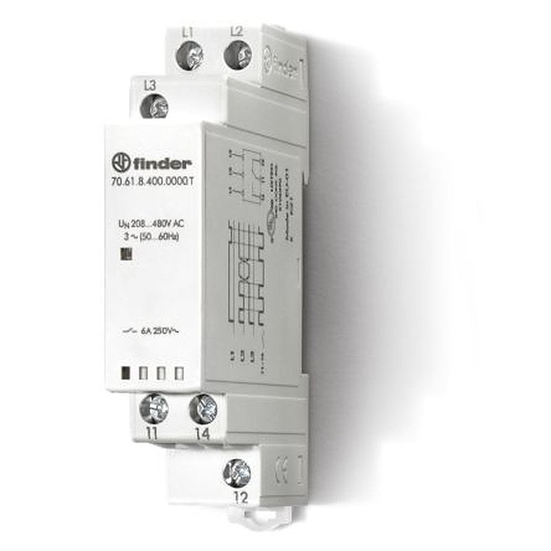 Finder Monitoring Relay, 3 Phase, SPDT