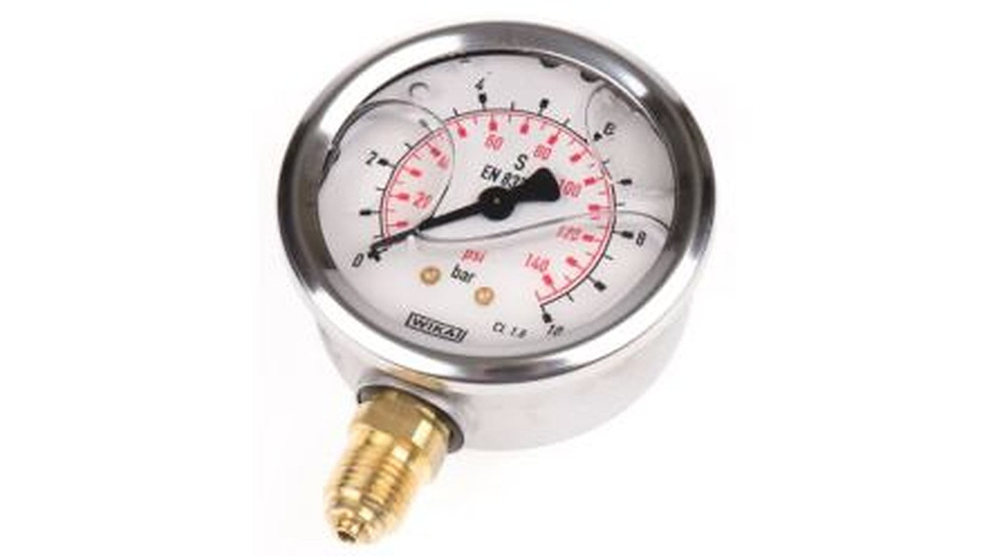 WIKA G 1/2 G 1/2 B Pressure Gauge, 100 mm, 250 bar