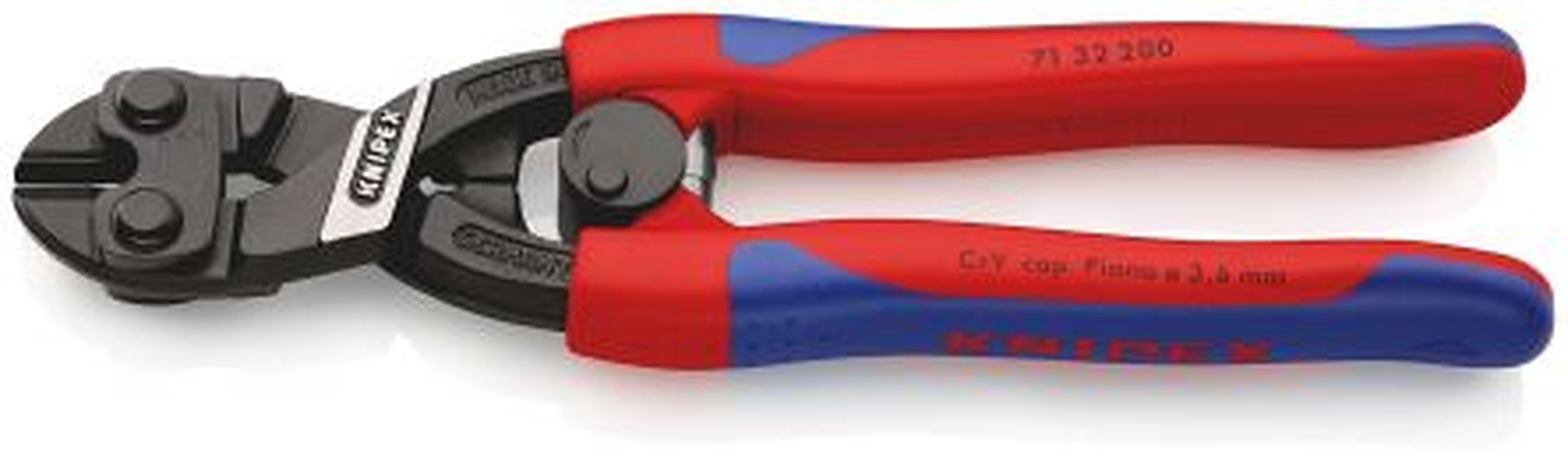 Knipex 71 32 200 200 mm 6 mm Multi Component Grip Chrome Vanadium Steel Compact Bolt Cutter