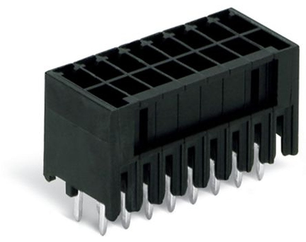 WAGO 713 Series Straight Through Hole Header, 14 Contact(s), 3.5 mm Pitch, 2 Row, Shrouded