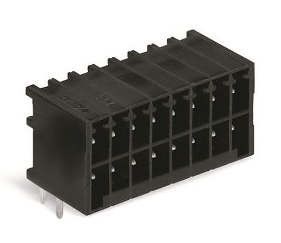 WAGO 713 Series Pluggable Terminal Block, 8-Contact, 3.5 mm Pitch, 2 Row, 713-1424