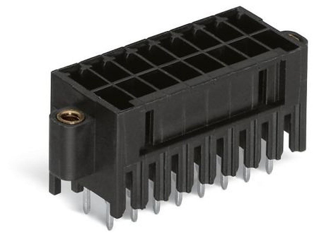WAGO 713 Series Straight Through Hole Header, 12 Contact(s), 3.5 mm Pitch, 2 Row, Shrouded