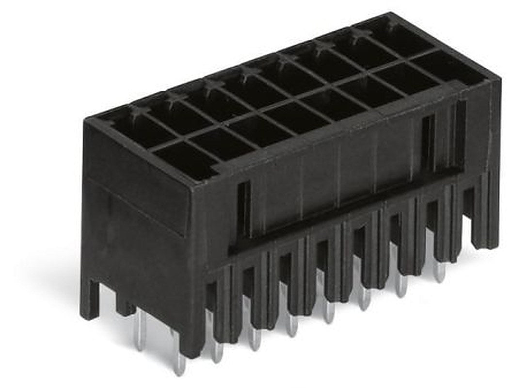 WAGO 713 Series Straight Through Hole Header, 16 Contact(s), 3.5 mm Pitch, 2 Row, Shrouded