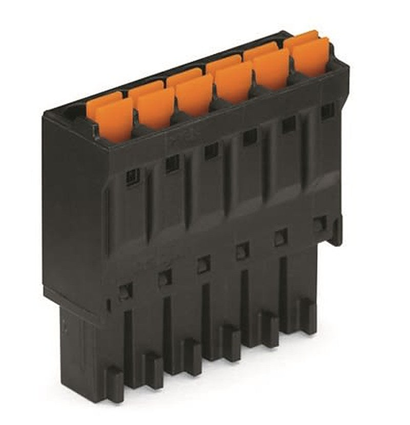 WAGO Pluggable Terminal Block, 5-Contact, 3.5 mm Pitch, 1 Row, 714-105