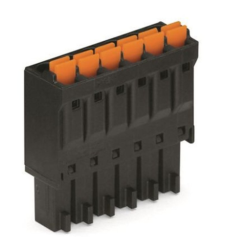 WAGO Pluggable Terminal Block, 6-Contact, 3.5 mm Pitch, 1 Row, 714-106