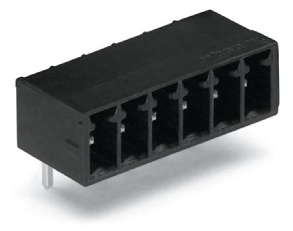 WAGO 714 Series Angled Through Hole Header, 16 Contact(s), 3.5 mm Pitch, 1 Row, Shrouded