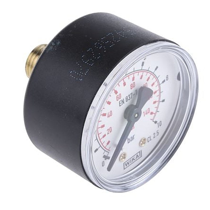WIKA R 1/4 Pressure Gauge, 50 mm, 10 bar