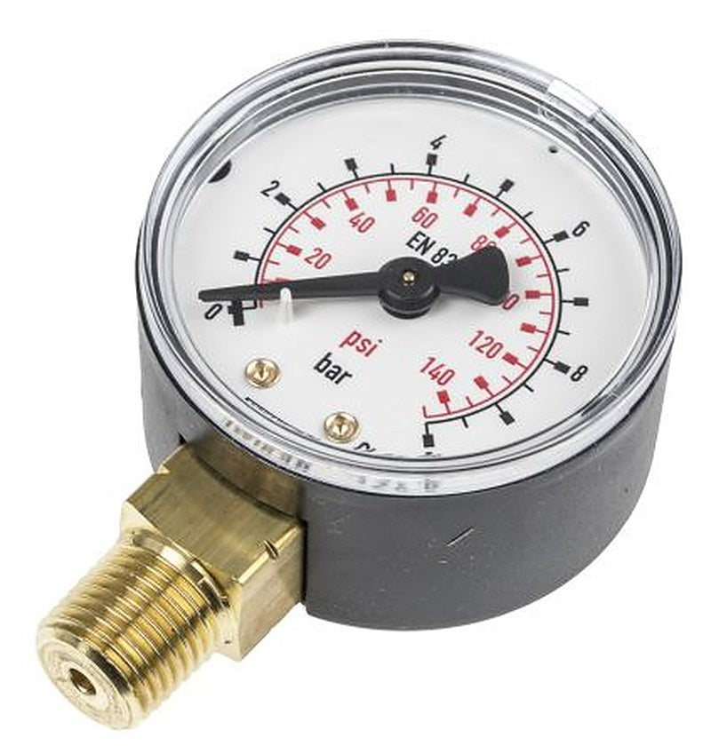 WIKA R 1/4 in Pressure Gauge, 50 mm, 10 bar