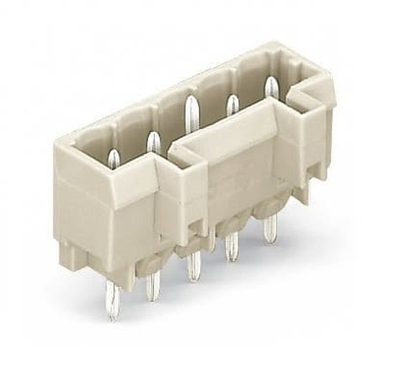 WAGO 721 Series Straight Through Hole Header, 8 Contact(s), 5 mm Pitch, 1 Row, Shrouded
