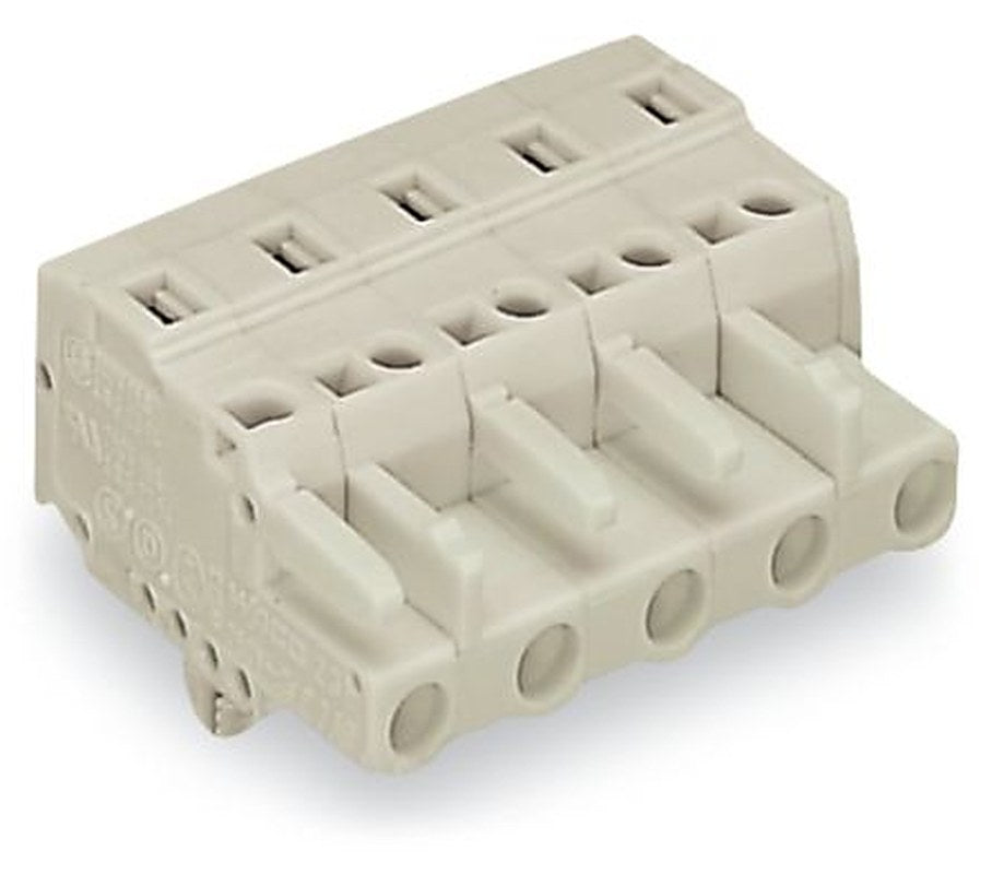 WAGO 721 Series Cable Connector Female Cage Clamp, 5-Pole, 16A, 5-Way